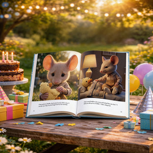 Wallington Mice Birthday Tales Hardback Book with Mouse Hole Decals
