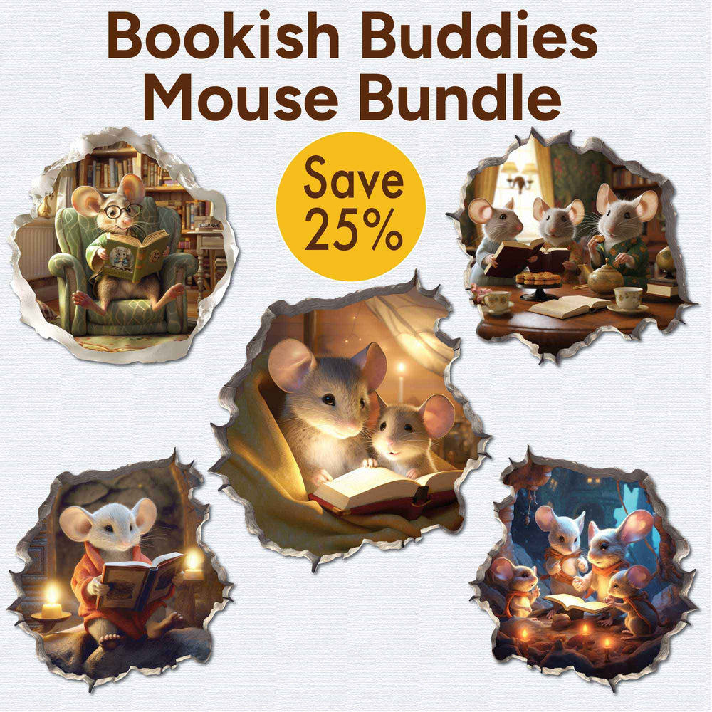 Bookish Buddies Mouse Bundle - My Wonderful Walls