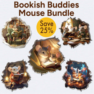 Bookish Buddies Mouse Bundle - My Wonderful Walls