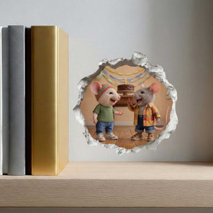 Wallington Mice Birthday Tales Hardback Book with Mouse Hole Decals
