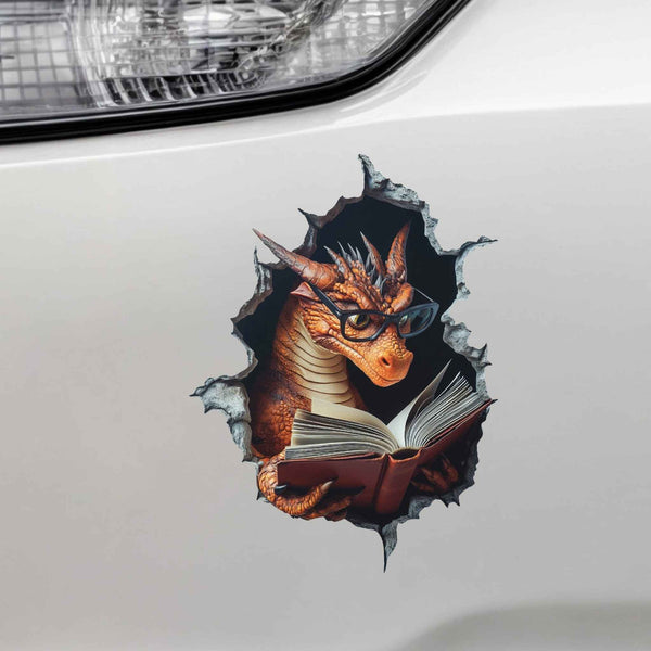 Bookworm Dragon Hole Decal - My Wonderful Walls