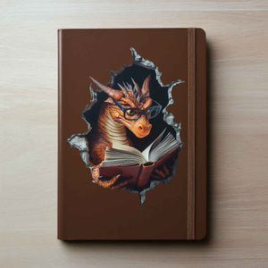 Bookworm Dragon Hole Decal - My Wonderful Walls