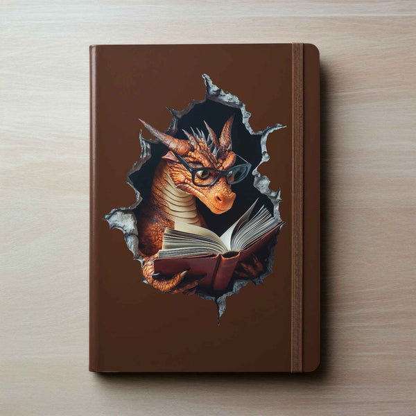 Bookworm Dragon Hole Decal - My Wonderful Walls