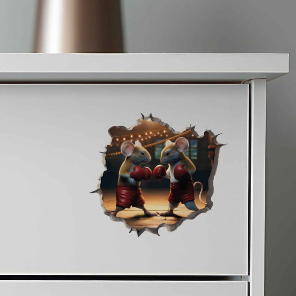 Boxing Mouse Hole Decal - My Wonderful Walls