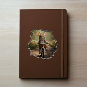 Bike Ride in the Park Boy Mouse decal on notebook