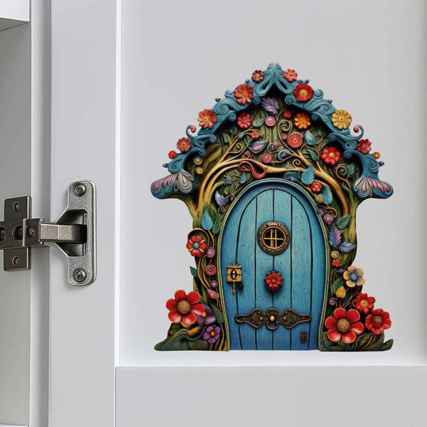 Bright Bloom Fairy Door Decal - My Wonderful Walls