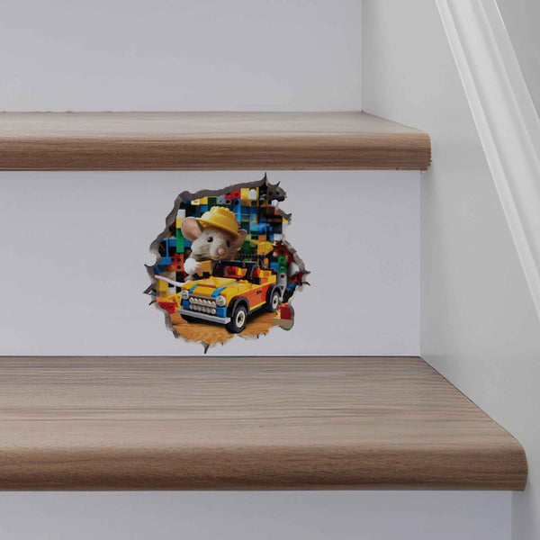 Building Blocks Mouse Hole Decal - My Wonderful Walls