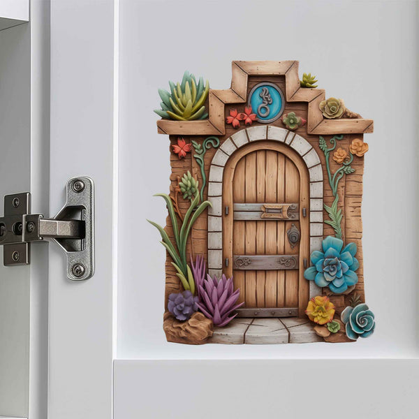 Cactus Cottage Fairy Door Decal - My Wonderful Walls