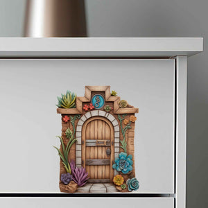 Cactus Cottage Fairy Door Decal - My Wonderful Walls