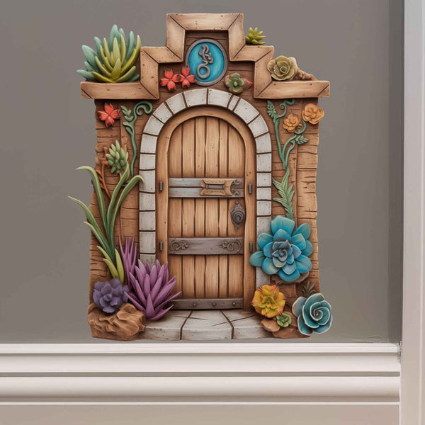 Cactus Cottage Fairy Door Decal - My Wonderful Walls
