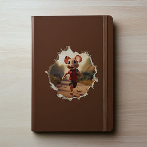 Jogging Running Mouse decal on notebook