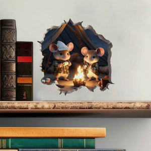 Camping Mouse Hole Decal - My Wonderful Walls