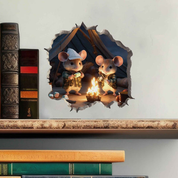 Camping Mouse Hole Decal - My Wonderful Walls