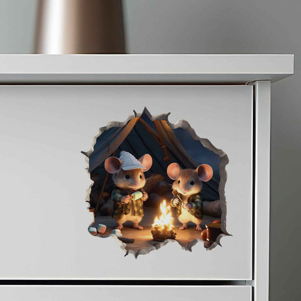 Camping Mouse Hole Decal - My Wonderful Walls