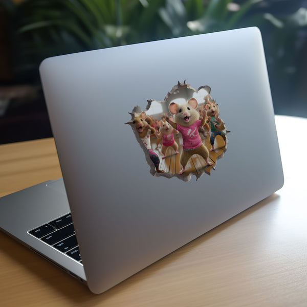 Cardio Dance Workout Mice on laptop