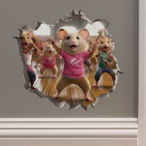 Cardio Dance Workout Mice on wall