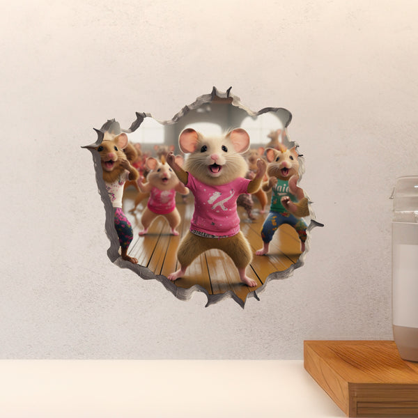 Cardio Dance Workout Mouse decal on countertop