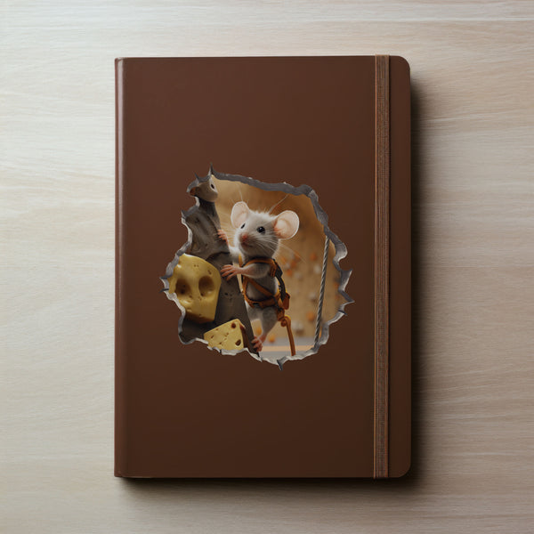 Cheese Climbing Mouse decal on notebook