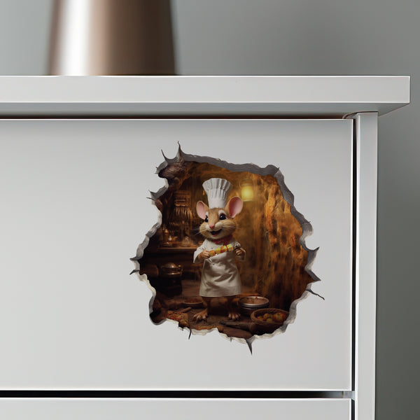 Chef Mouse Hole Decal