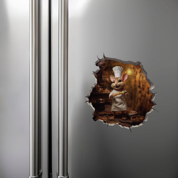 Chef Mouse Hole Decal