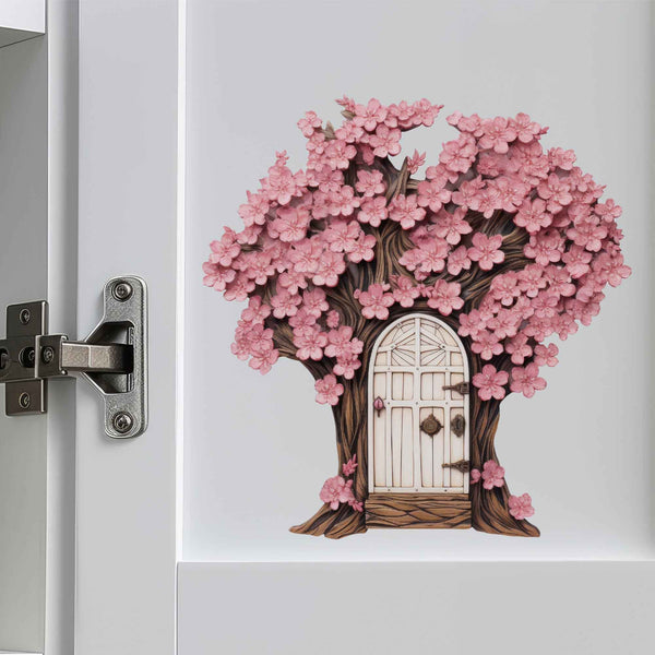 Cherry Blossom Fairy Door Decal - My Wonderful Walls
