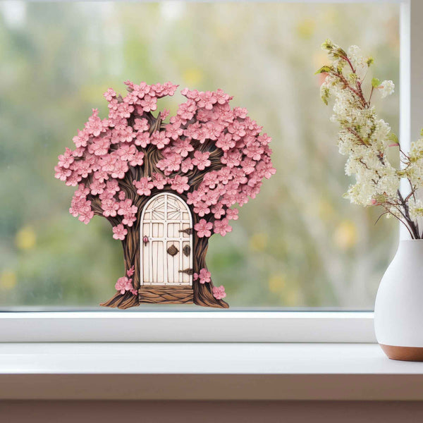 Cherry Blossom Fairy Door Decal - My Wonderful Walls