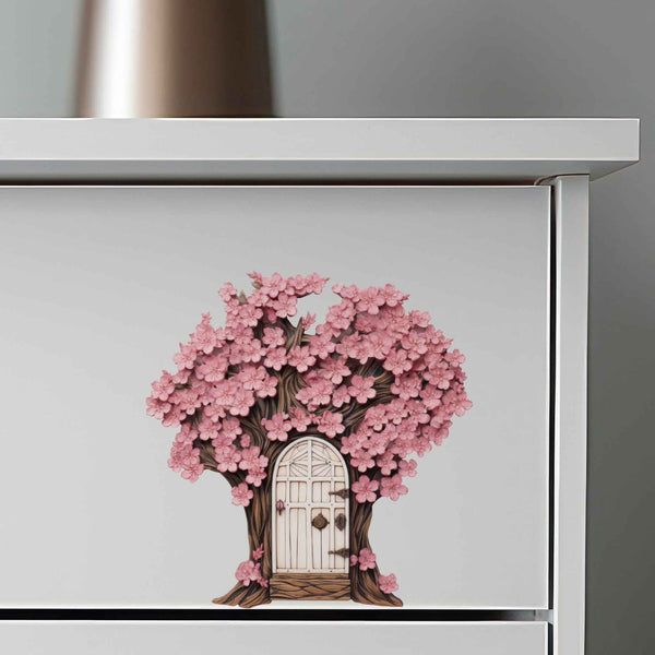 Cherry Blossom Fairy Door Decal - My Wonderful Walls