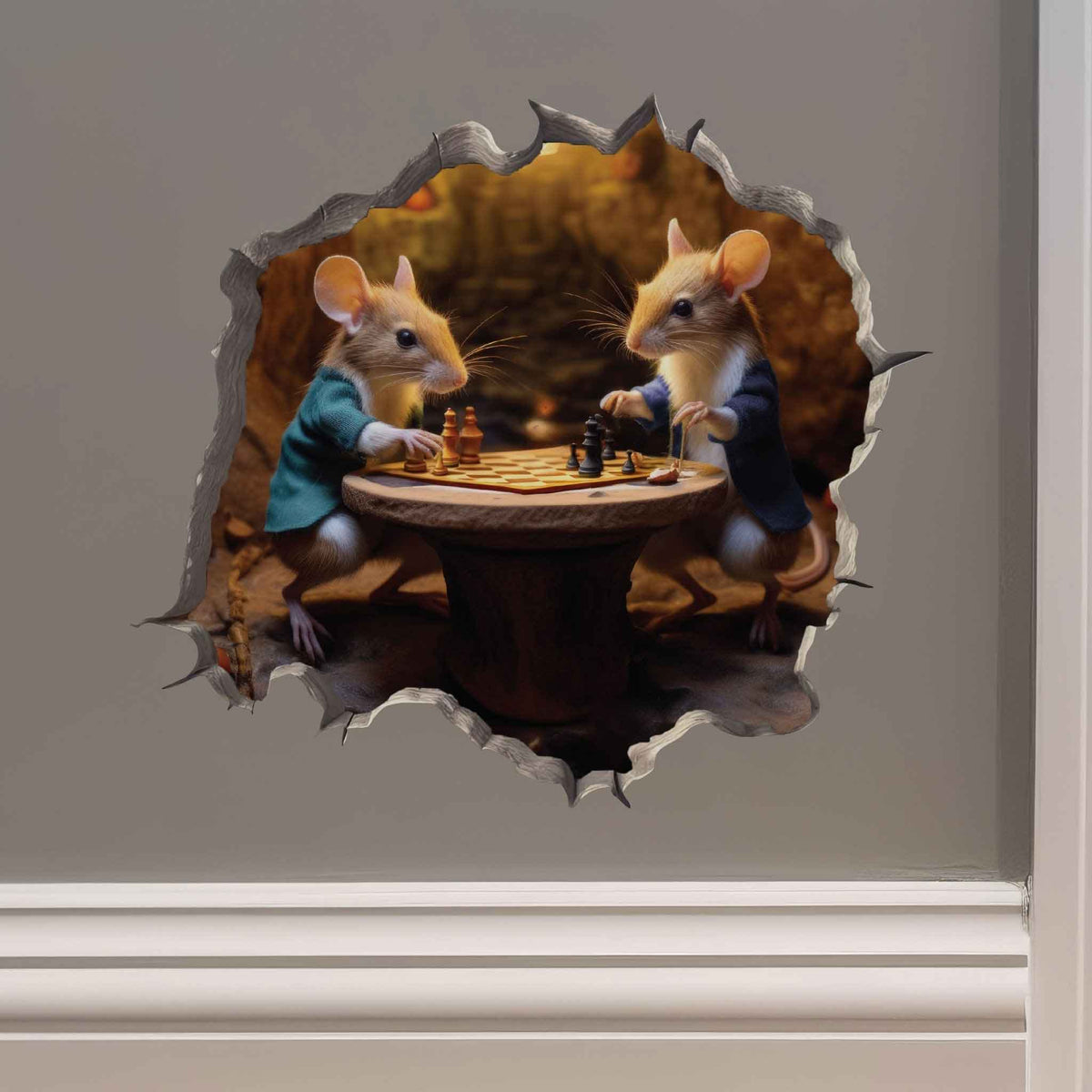 Mouse Hole Wall Decals