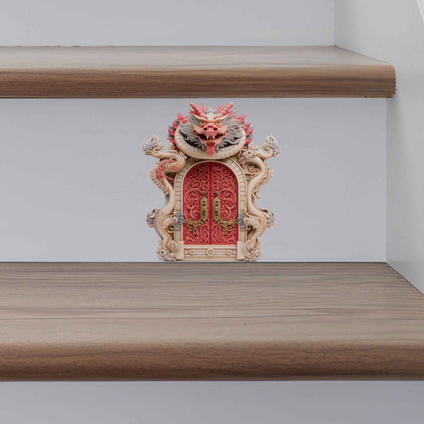 Chinese Dragon Fairy Door Decal - My Wonderful Walls
