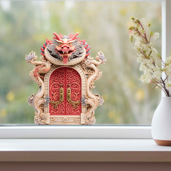 Chinese Dragon Fairy Door Decal - My Wonderful Walls