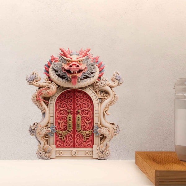 Chinese Dragon Fairy Door Decal - My Wonderful Walls