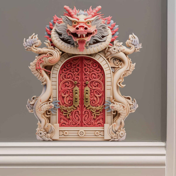 Chinese Dragon Fairy Door Decal - My Wonderful Walls