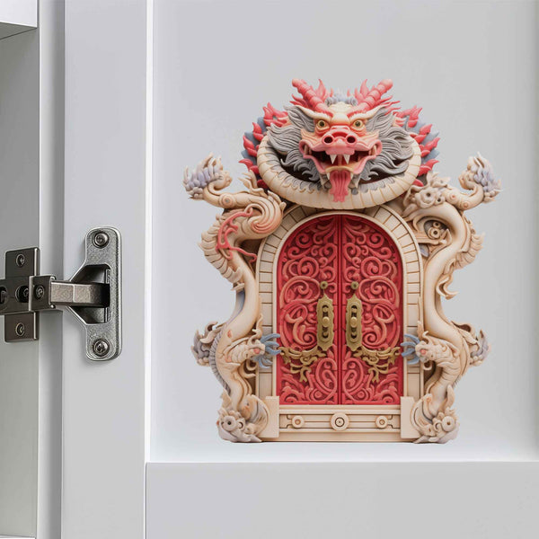 Chinese Dragon Fairy Door Decal - My Wonderful Walls