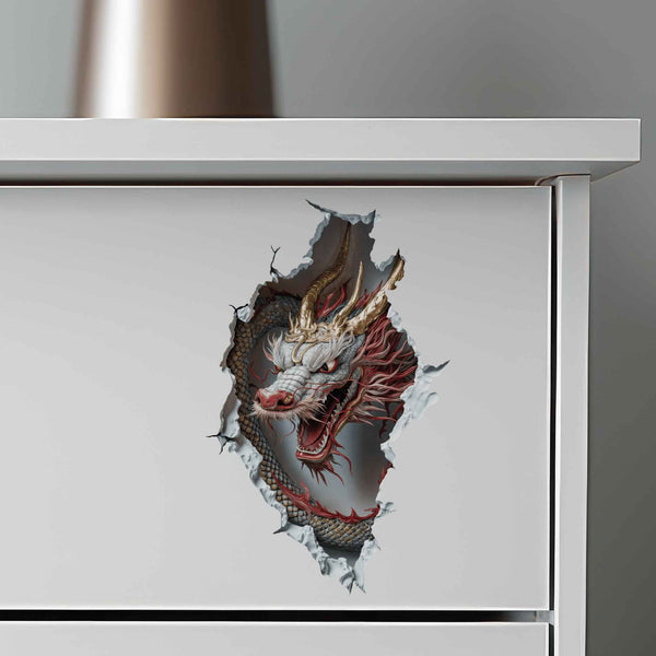 Chinese Dragon Hole Decal - My Wonderful Walls
