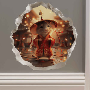 Chinese New Year Mouse Hole Decal - My Wonderful Walls