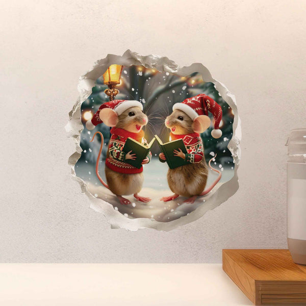 Christmas Carol Mouse Hole Decal - My Wonderful Walls