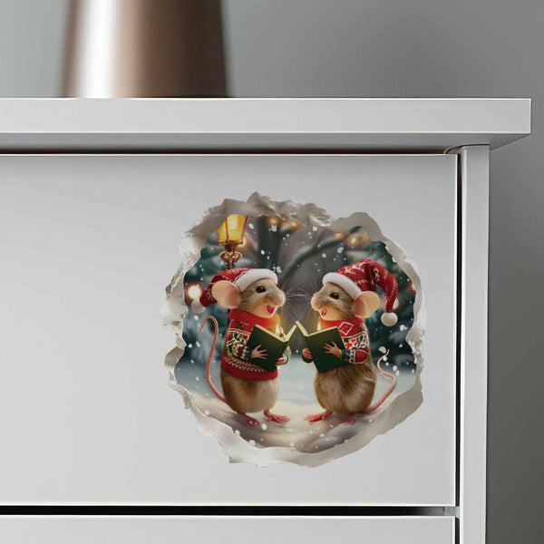 Christmas Carol Mouse Hole Decal - My Wonderful Walls