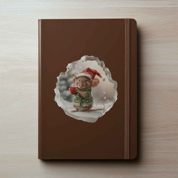 Christmas Hot Cocoa Mouse Hole Decal - My Wonderful Walls