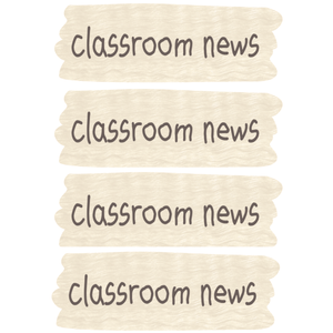 Classroom News Signs - Set of 4 (CORPORATE ONLY) - My Wonderful Walls