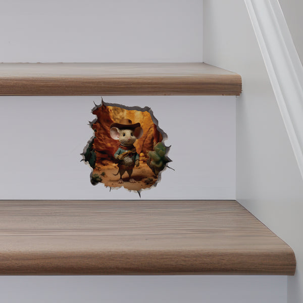 Cowboy Mouse Hole Decal