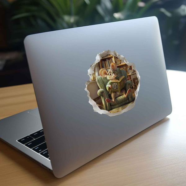 Cozy Reading Mouse Hole Decal - My Wonderful Walls