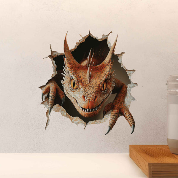 Creeping Dragon Hole Decal - My Wonderful Walls