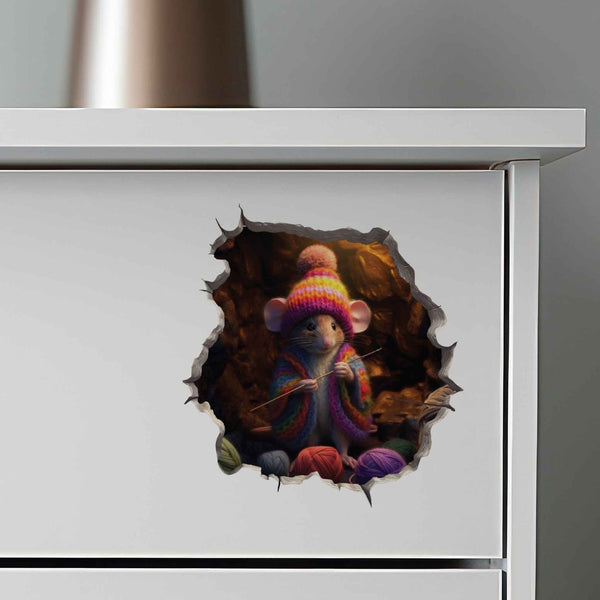 Crochet Mouse Hole Decal - My Wonderful Walls