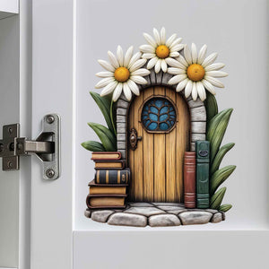 Daisy Book Lover Fairy Door Decal - My Wonderful Walls
