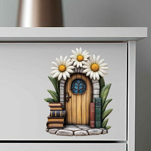 Daisy Book Lover Fairy Door Decal - My Wonderful Walls