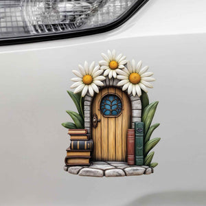 Daisy Book Lover Fairy Door Decal - My Wonderful Walls