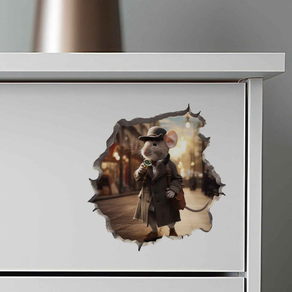 Detective Mouse Hole Decal - My Wonderful Walls