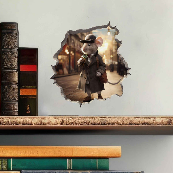 Detective Mouse Hole Decal - My Wonderful Walls