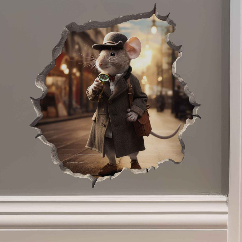 Detective Mouse Hole Decal - My Wonderful Walls