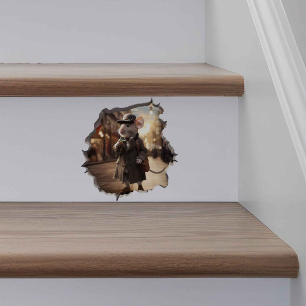 Detective Mouse Hole Decal - My Wonderful Walls